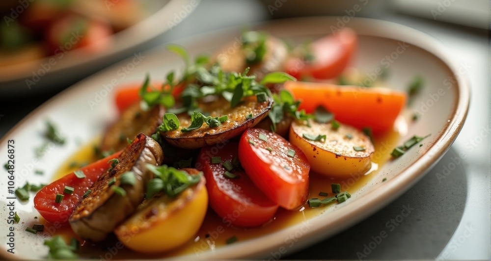 Vibrant platter of grilled vegetables Vibrant platter of grilled vegetables