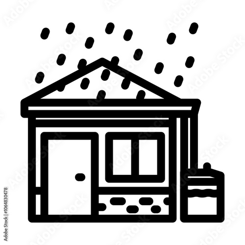 rainwater harvesting water saving line icon vector. rainwater harvesting water saving sign. isolated contour symbol black illustration