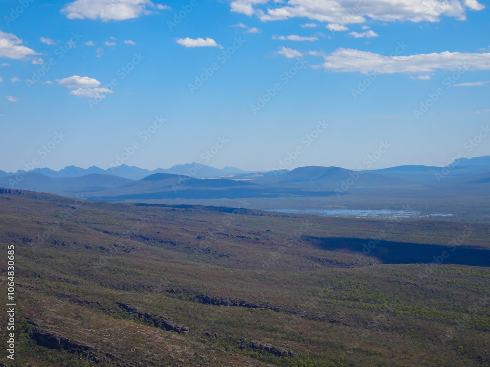 Fototapeta premium Blue mountains at Reeds Lookout, Grampians, Victoria, Australia