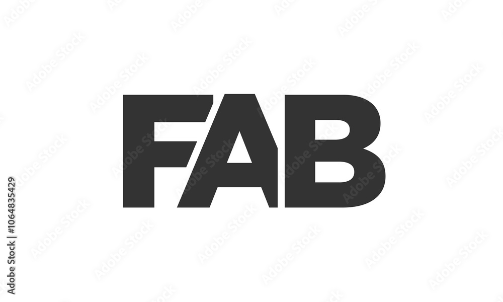 FAB logo design template with strong and modern bold text. Initial based vector logotype featuring simple and minimal typography. Trendy company identity. FAB logo design template with strong and modern bold text. Initial based vector logotype featuring simple and minimal typography. Trendy company identity.