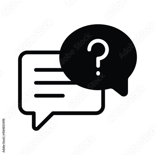 Speech bubble with question mark, symbolizing asking questions and inquiry
