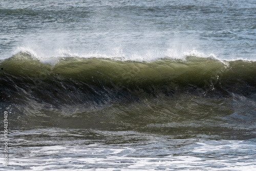 Sea waves from the North Atlantic hitting the Icelandic south coast Iceland