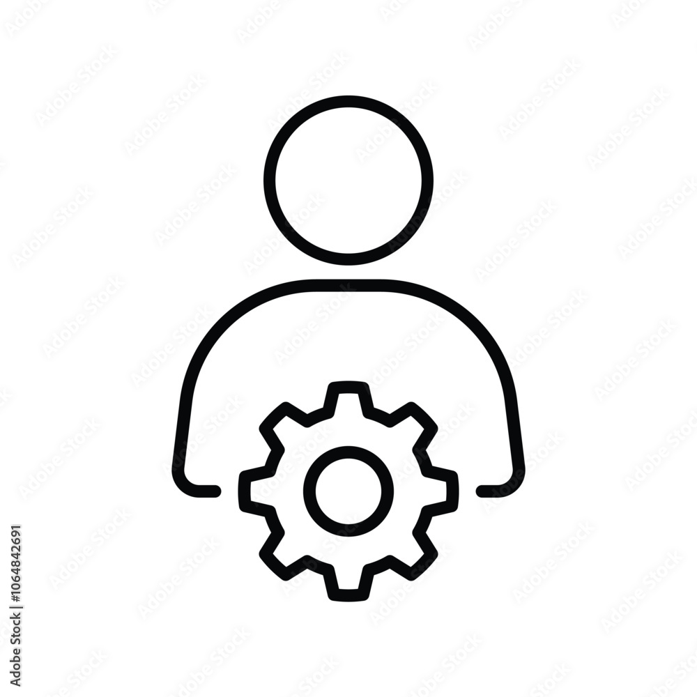 User profile configuration settings icon User profile configuration settings icon