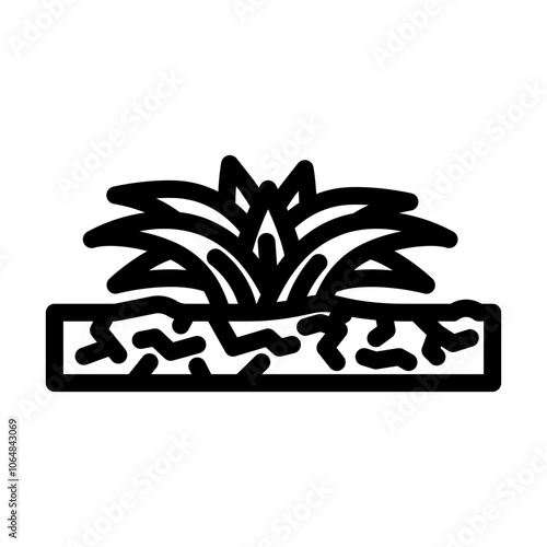 drought-tolerant plant water saving line icon vector. drought-tolerant plant water saving sign. isolated contour symbol black illustration