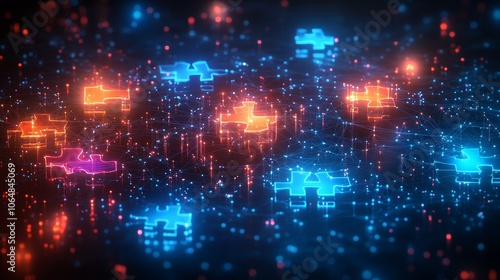 Wallpaper Mural Understanding the intricacies of digital connections through colorful puzzle pieces in technology Torontodigital.ca