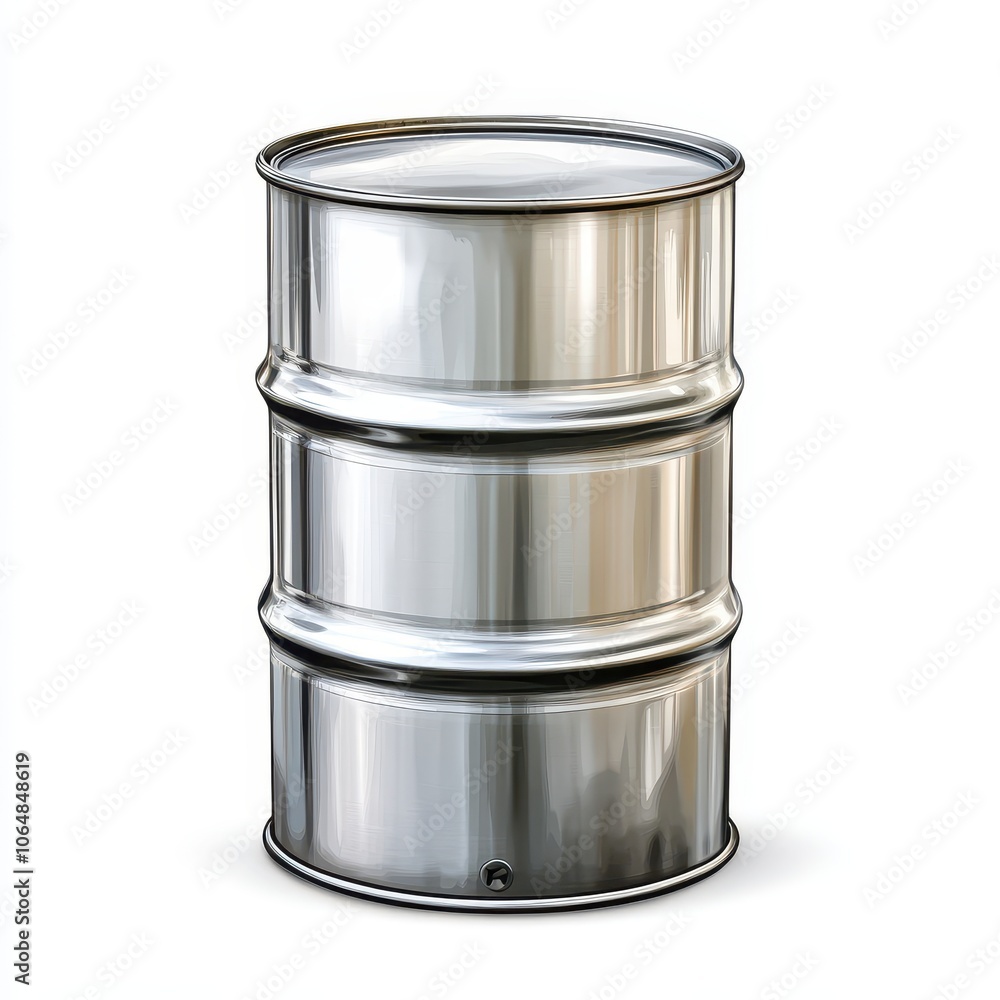 Large Industrial Metal Drum with Closed Lid Large Industrial Metal Drum with Closed Lid