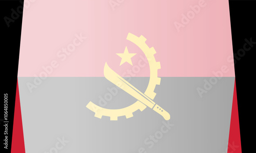 Background Vector Illustration of Angola independence day, and copy space area. national flag Angola isolated on background with copy space. Suitable to be placed on content with the theme.