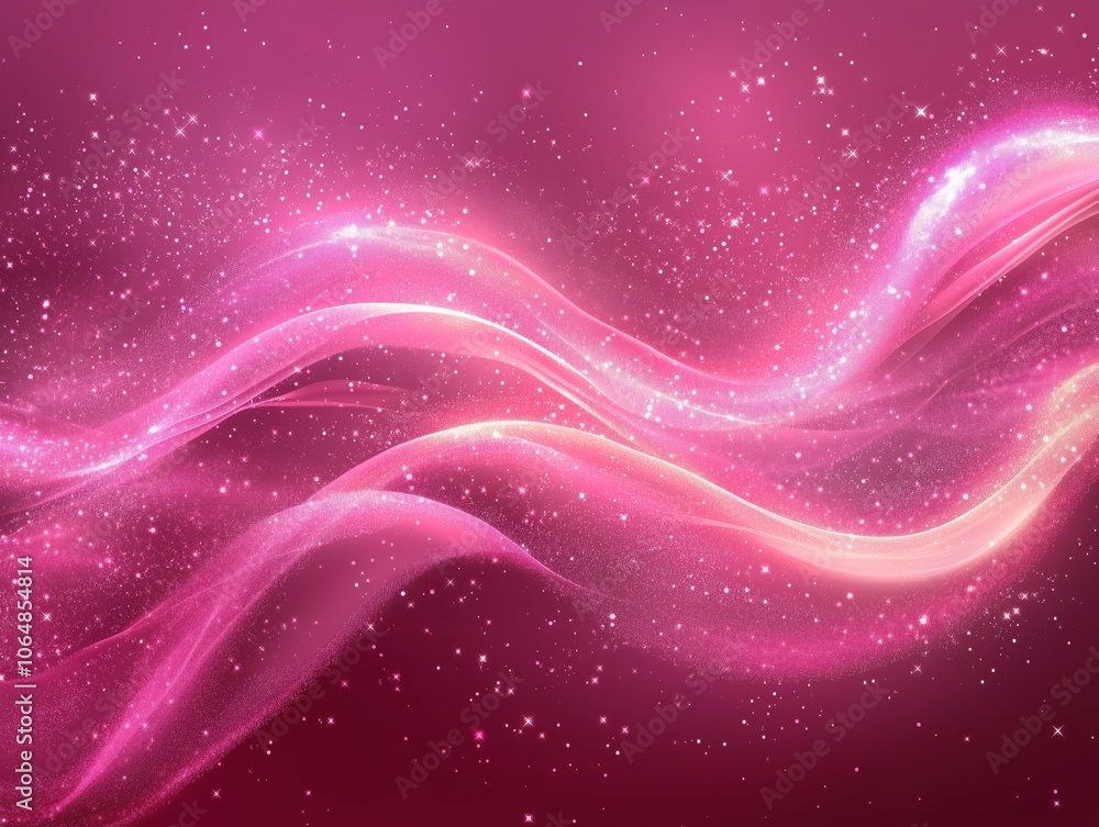 Romantic pink banner template, abstract background, smooth line, elegant, glitter star, space Romantic pink banner template, abstract background, smooth line, elegant, glitter star, space