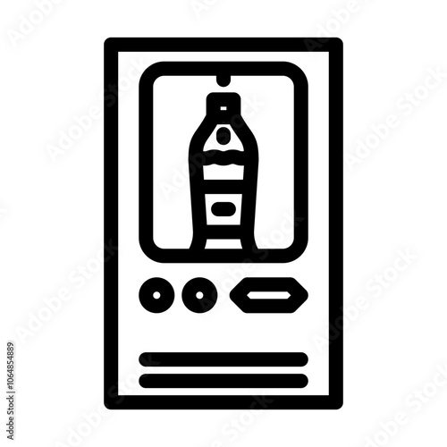 bottle refill station line icon vector. bottle refill station sign. isolated contour symbol black illustration