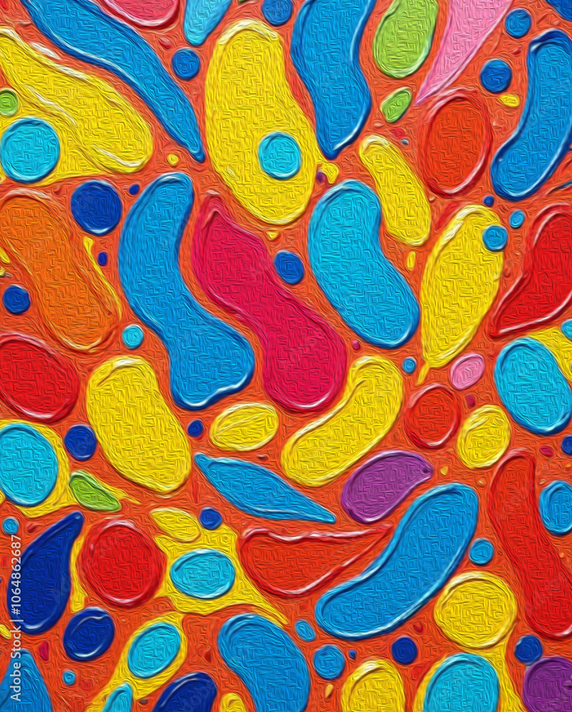 Naklejka premium Abstract pattern to print on wall decorations, covers, leaflets. Oil painting
