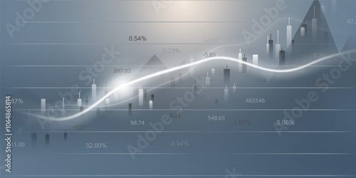 business vector illustration design Stock market charts or Forex trading charts for business and finance ideas.