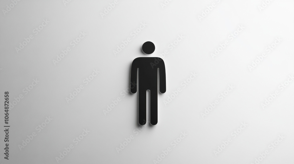 man WC sign icon illustration, information symbol for public restroom door man WC sign icon illustration, information symbol for public restroom door