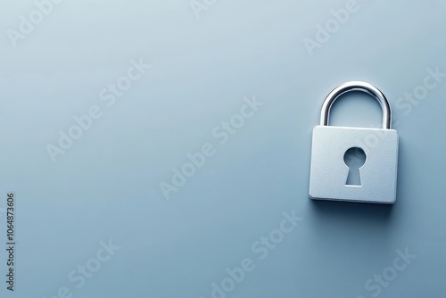 Modern Cybersecurity Concept with Padlock on Background photo