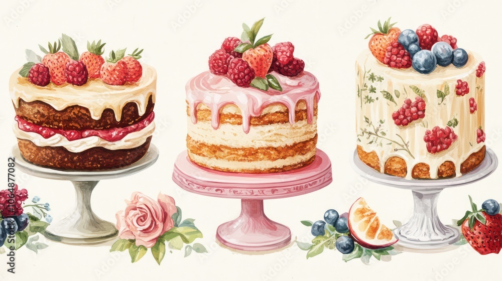 Home bakers creating delightful desserts from simple, easy-to-follow recipes. Illustrations Home bakers creating delightful desserts from simple, easy-to-follow recipes. Illustrations