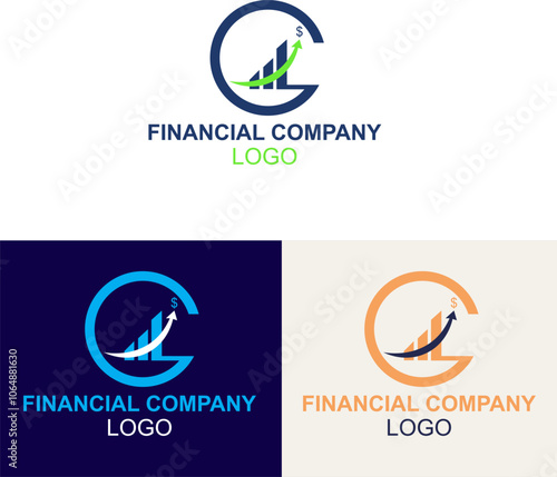 Financial company logo vector design. Company logo design