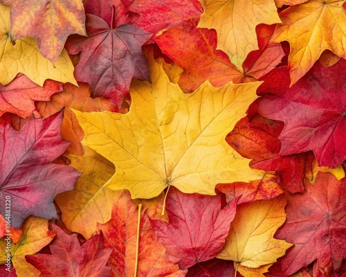 Autumn Is Coming. Maple Leaves Frame in Red, Orange, and Yellow Colors