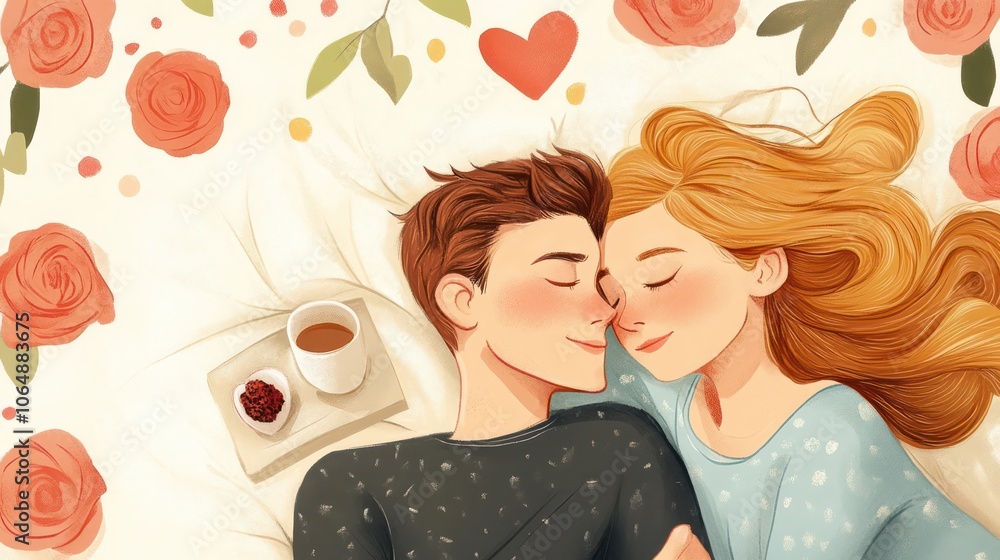 Romantic Valentine's Day gifts that show love and appreciation in thoughtful ways. Illustrations Romantic Valentine's Day gifts that show love and appreciation in thoughtful ways. Illustrations
