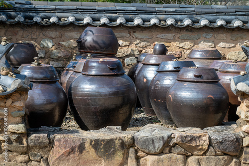 Korean Traditional House Scenery in Autumn