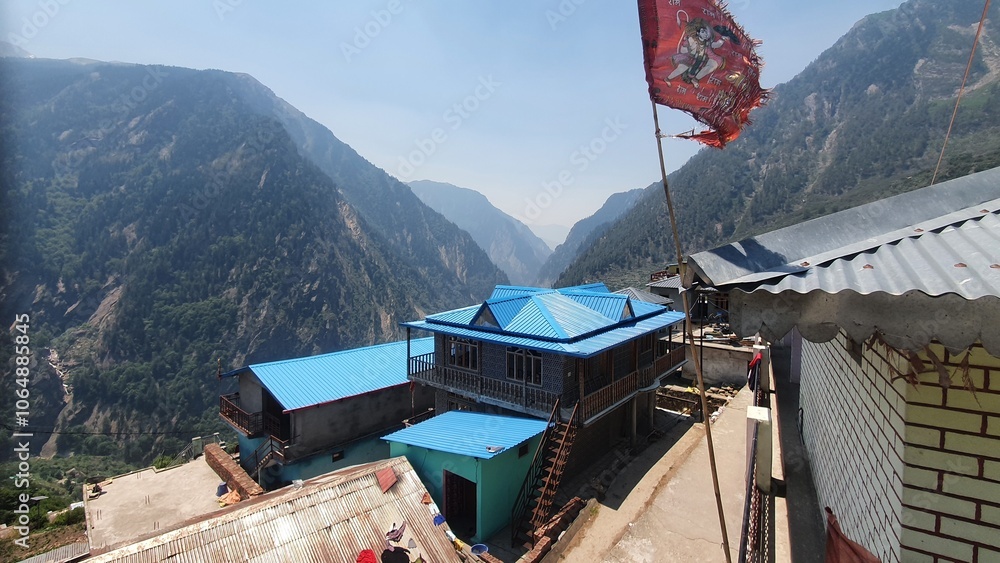 Fototapeta premium The road to Gangotri, Uttarakhand, India, Himalaya mountains