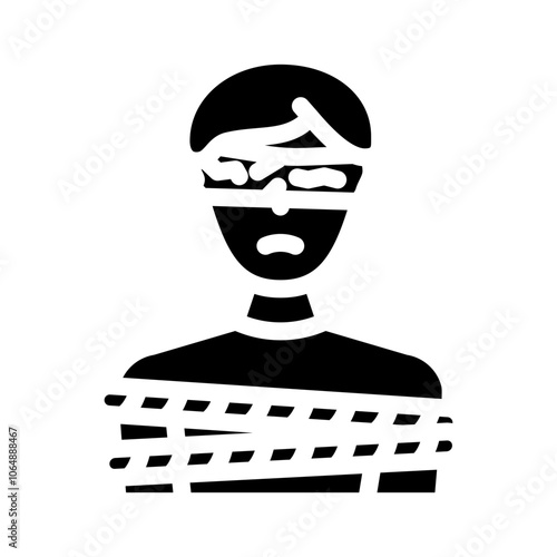 kidnapping crime glyph icon vector. kidnapping crime sign. isolated symbol illustration