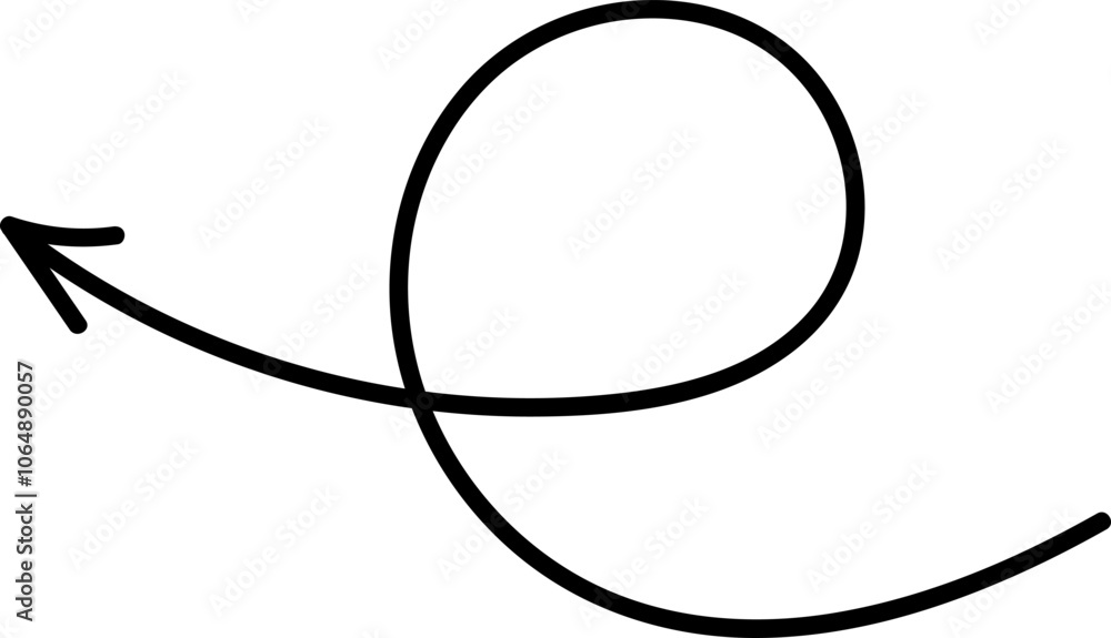 Hand drawn arrows. Handdrawn freehand different curved lines, swirls arrows. Curved arrow line. Doodle, sketch style. Isolated Vector illustration. Hand drawn arrows. Handdrawn freehand different curved lines, swirls arrows. Curved arrow line. Doodle, sketch style. Isolated Vector illustration.