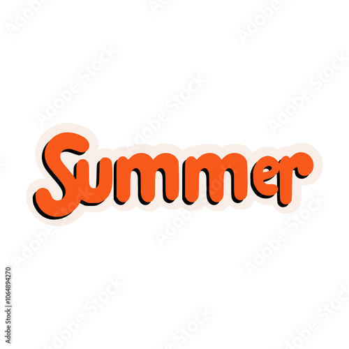 summer sticker holiday trendy cool fashion vector illustration template design