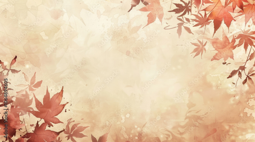 A calming background with autumn leaves creating a perfect space for festive messages during the fall season A calming background with autumn leaves creating a perfect space for festive messages during the fall season