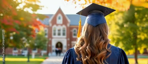 Back profile of a college or high school graduate
