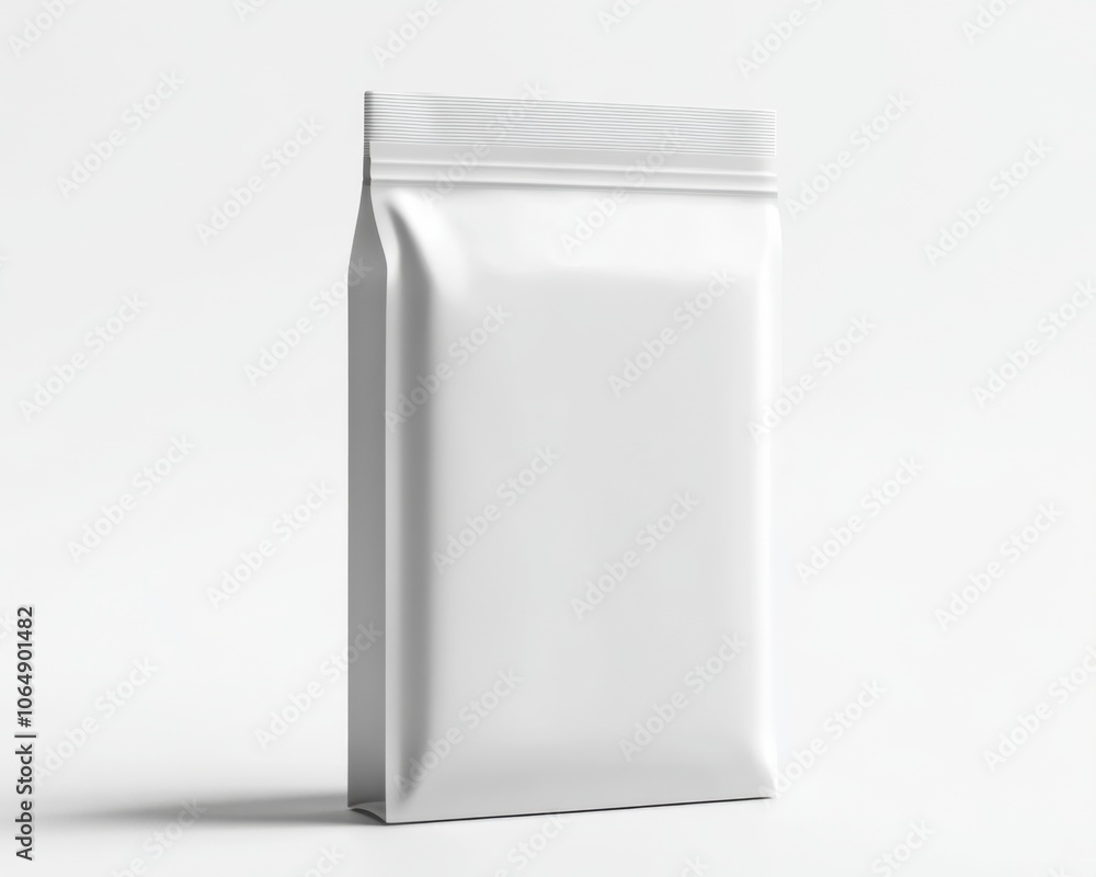 Mockup of white packaging displayed on a white background Mockup of white packaging displayed on a white background