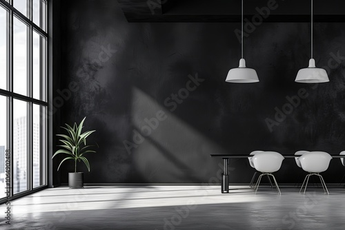 Leadership and Communication in a stark black and white contrast in a minimalist office