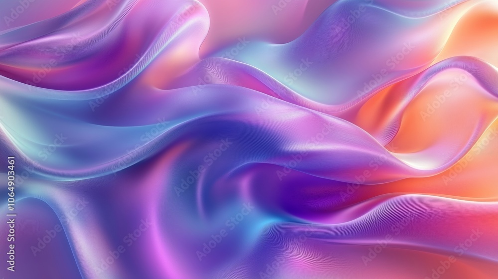 Obraz premium Vibrant and Elegant Abstract Fabric Texture with Smooth Waves