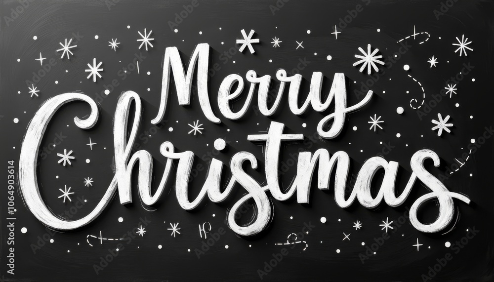 Chalkboard style Christmas card with Chalkboard style Christmas card with
