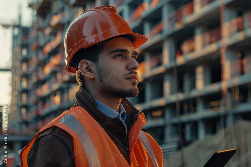 A person wearing an orange safety vest holds a cell phone, possibly preparing for an emergency or taking a call A person wearing an orange safety vest holds a cell phone, possibly preparing for an emergency or taking a call