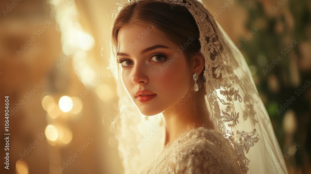 A stunning Ukrainian bride gazing into the camera, A stunning Ukrainian bride gazing into the camera,