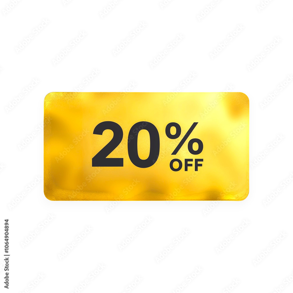 3d golden voucher 20% off png 3d golden voucher 20% off png