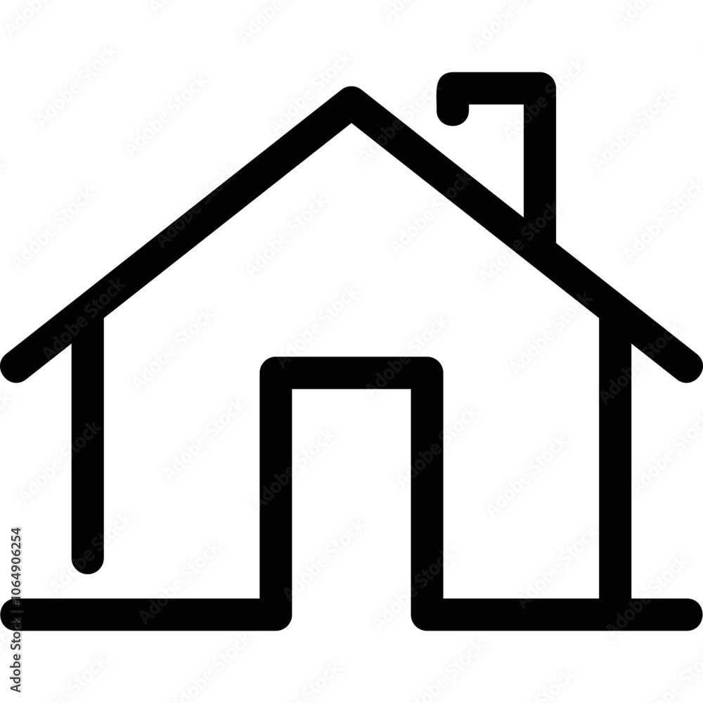 Flat illustration on a theme house Flat illustration on a theme house
