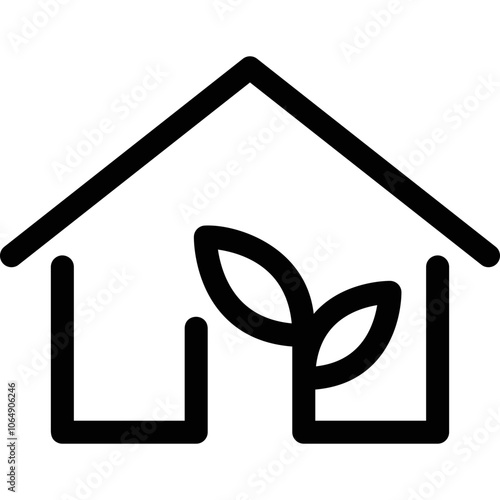 Flat illustration on a theme Flat illustration on a eco house