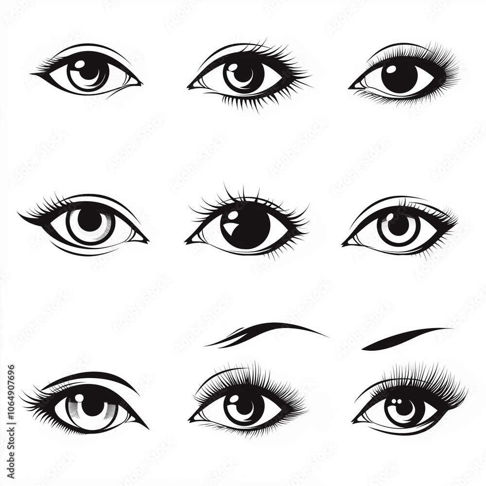 set of eyes vector set of eyes vector