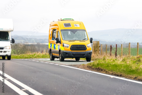 A Typical Mobile Speeding Trap On Just One Of The United Kingdom's Highways photo