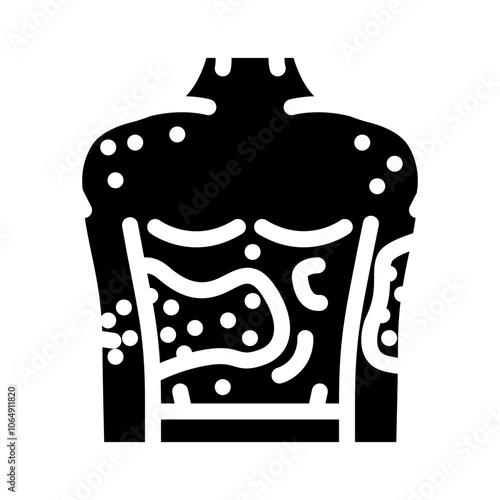 rash skin lesions disease symptom glyph icon vector. rash skin lesions disease symptom sign. isolated symbol illustration