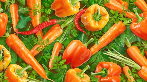 Laying vegetables on the ground