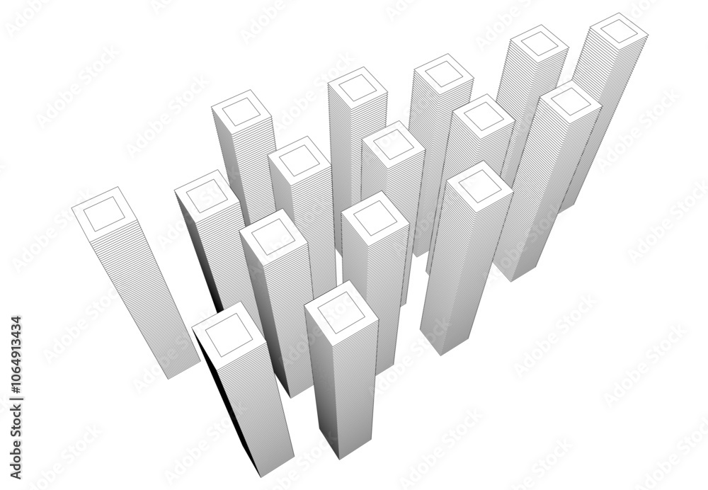 Fototapeta premium architecture 3d vector