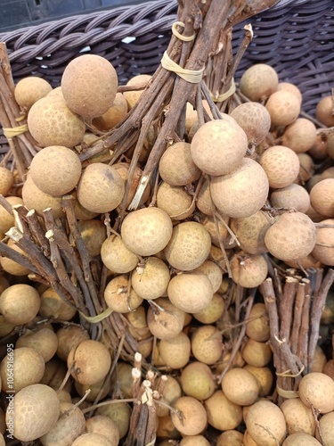 Longan. Scientific name Dimocarpus longan Lour is a tree native to tropical and subtropical Asia.
 photo