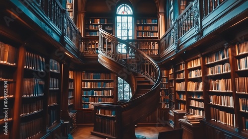 Wallpaper Mural Vintage bookstore with shelves filled with antique books Torontodigital.ca