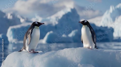 Two Penguins on an Iceberg photo