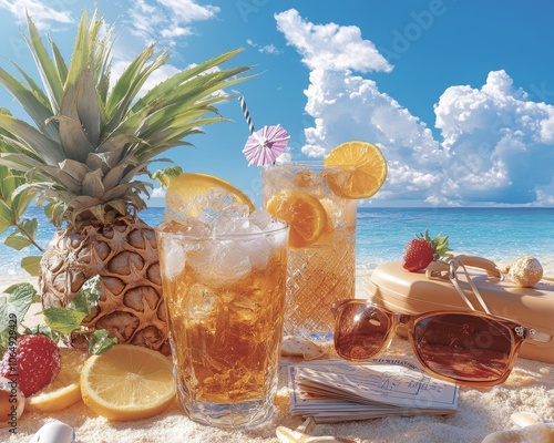 Captivating Summer Vacation Collection Featuring Beaches, Sunsets, Adventure Activities, and Relaxation Scenes for Travel Enthusiasts and Holiday Memories