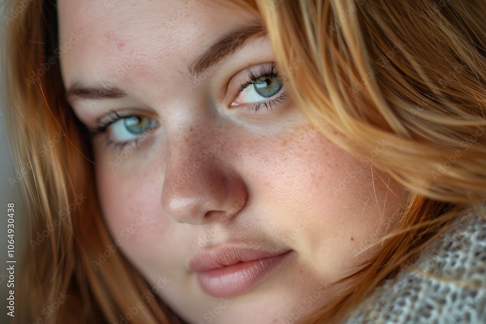 Close up photo of a smiling beautiful body positive woman ai generative Close up photo of a smiling beautiful body positive woman ai generative