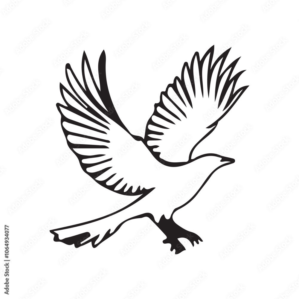 Fototapeta premium bird, eagle, wings, animal drawing vector design
