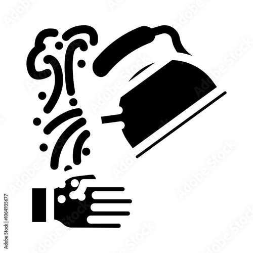 scald household injury accident glyph icon vector. scald household injury accident sign. isolated symbol illustration