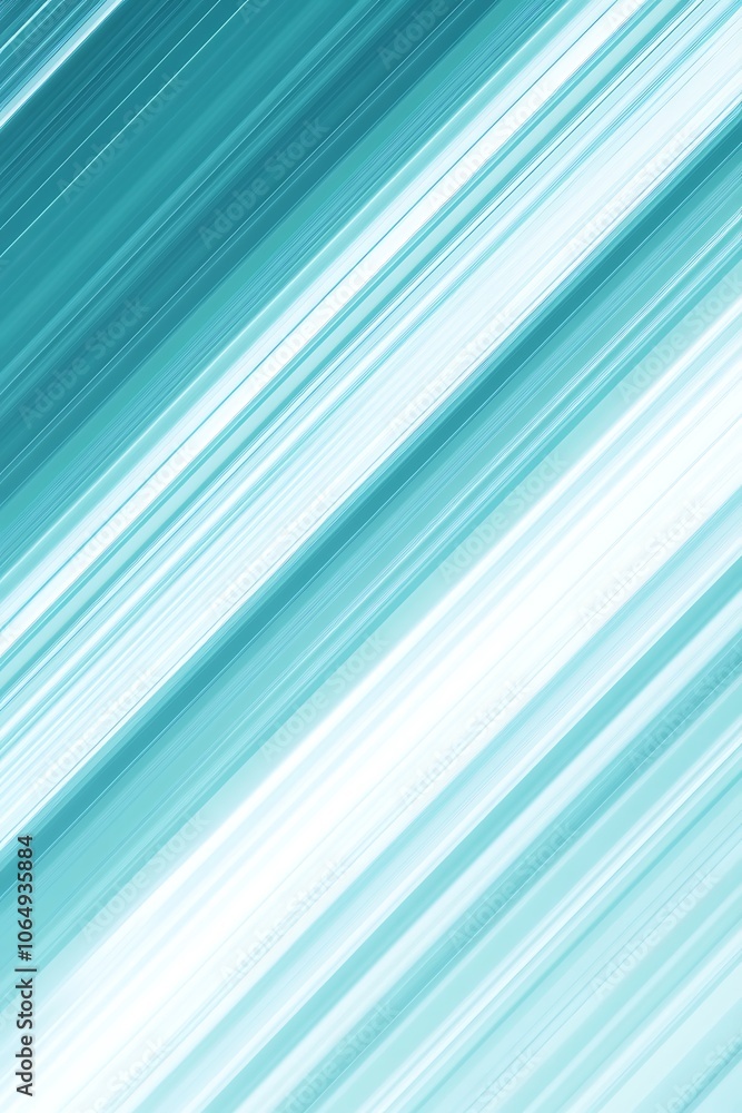 Fototapeta premium Abstract Background with Diagonal Lines in Teal and Aqua Gradient, Featuring a Smooth, Sleek Finish